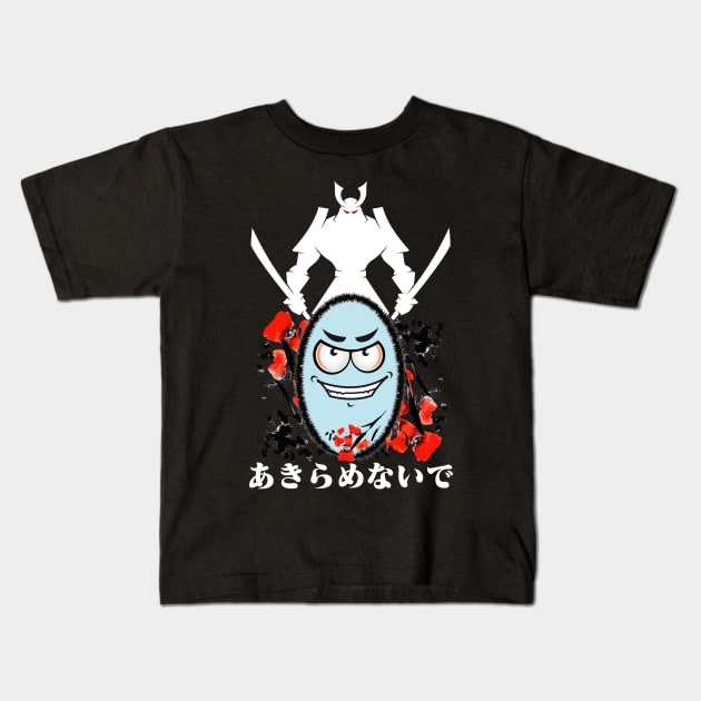 Never Give Up Anime Kids T-Shirt by Minii Savages 